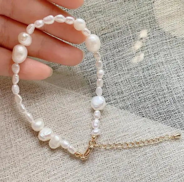 Baroque Pearl Bracelet For Women Bridal Wrist Gift