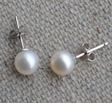 6mm Freshwater Pearl Silver Stud Earrings