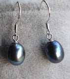 Freshwater Pearl Silver Dangle Earrings Wedding Bridesmaid Gift