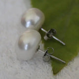 AA 9-10MM Pink Freshwater Pearl Stud Earrings