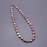 Natural Baroque Freshwater Pearl Necklace Lavender Color