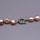 Natural Baroque Freshwater Pearl Necklace Lavender Color