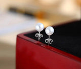 Arrival Classic Pearl Earrings S925 Sterling Silver Wedding