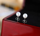 Arrival Classic Pearl Earrings S925 Sterling Silver Wedding