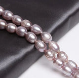 Natural Purple Freshwater Pearls Loose Beads 7-8mm DIY Jewelry Making