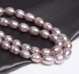 Natural Purple Freshwater Pearls Loose Beads 7-8mm DIY Jewelry Making