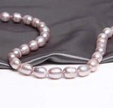 Natural Purple Freshwater Pearls Loose Beads 7-8mm DIY Jewelry Making
