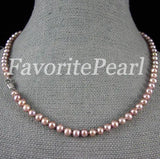 Purple Freshwater Pearl Necklace 18 inches Baby Girl Gift