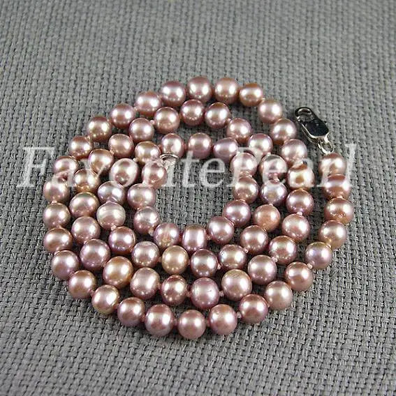 Purple Freshwater Pearl Necklace 18 inches Baby Girl Gift