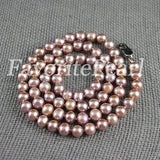 Purple Freshwater Pearl Necklace 18 inches Baby Girl Gift