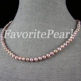 Purple Freshwater Pearl Necklace 18 inches Baby Girl Gift