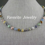 Baroque Freshwater Pearl Necklace 18in AA Silver Beads