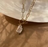 Freshwater Pearl Necklace with Real Pearl Pendant