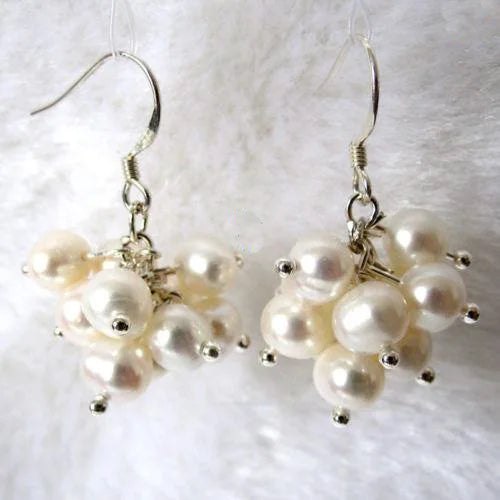 Freshwater Pearl Dangle Earrings S925 Sterling Silver Hook
