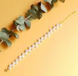 Freshwater Pearl Cultured Pearl Rice Shape Beaded 925 Bracelet