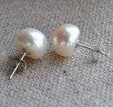 11mm Freshwater Pearl Stud Earring in S925 Silver