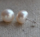 11mm Freshwater Pearl Stud Earring in S925 Silver