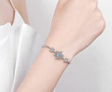 Snowflake Zircon Bracelet 925 Sterling Silver Women Jewelry Gift