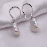 Freshwater Pearl Earrings Sterling Silver Fishhook Style Gift