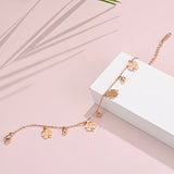 Titanium Steel Rose Anklets for Women