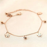 Titanium Steel Rose Anklets for Women