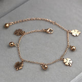 Rose Bell Anklets Titanium Steel Jewelry