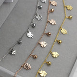 Rose Flower Anklets Titanium Steel Women Jewelry
