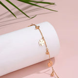 Titanium Steel Rose Anklets for Women