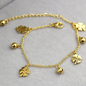 Rose Bell Anklets Titanium Steel Jewelry