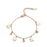 Titanium Steel Rose Anklets for Women
