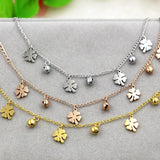 Rose Flower Anklets Titanium Steel Women Jewelry