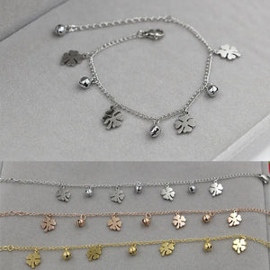 Titanium Steel Rose Anklets for Women