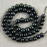 6-7.5mm Freshwater Pearl Loose Beads Full Strand DIY Jewelry Making