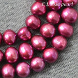 Freshwater Pearls Loose Beads 6-7mm Full Strand Purple Red DIY Jewelry Making