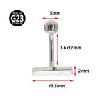 G23 Titanium Belly Piercing Zircon Opal Navel Belly Button Rings