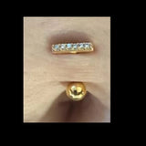 G23 Titanium Belly Piercing Zircon Opal Navel Belly Button Rings