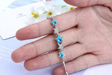 925 Sterling Silver Stackable Star Clear CZ Link Bracelet