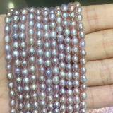 Freshwater Pearls 4-4.5mm Small Blemish Short Rice Semi-Finished Pearl