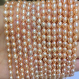Freshwater Pearls 4-4.5mm Small Blemish Short Rice Semi-Finished Pearl