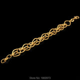 18K Round Link Chain Men's Bracelet 18 MM Wide