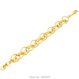 18K Round Link Chain Men's Bracelet 18 MM Wide