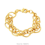 18K Round Link Chain Men's Bracelet 18 MM Wide