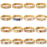 10mm Stainless Steel Keeper Mesh Bracelet Set with Charms