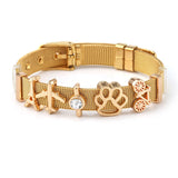 10mm Stainless Steel Keeper Mesh Bracelet Set with Charms