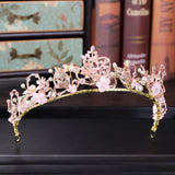 Pearl Rhinestone Leaf Headband Bridal Crown Wedding Hair Accessory