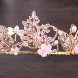Pearl Rhinestone Leaf Headband Bridal Crown Wedding Hair Accessory