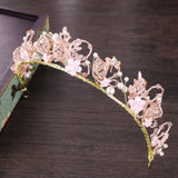 Pearl Rhinestone Leaf Headband Bridal Crown Wedding Hair Accessory