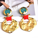 Metal Irregular Dangle Drop Earrings for Women
