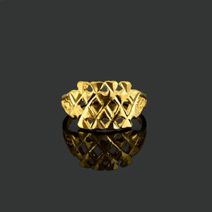 Arrival Filled Cocktail Rings Geometric Big Ring Vintage Jewelry Gift