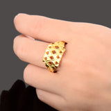 Arrival Filled Cocktail Rings Geometric Big Ring Vintage Jewelry Gift